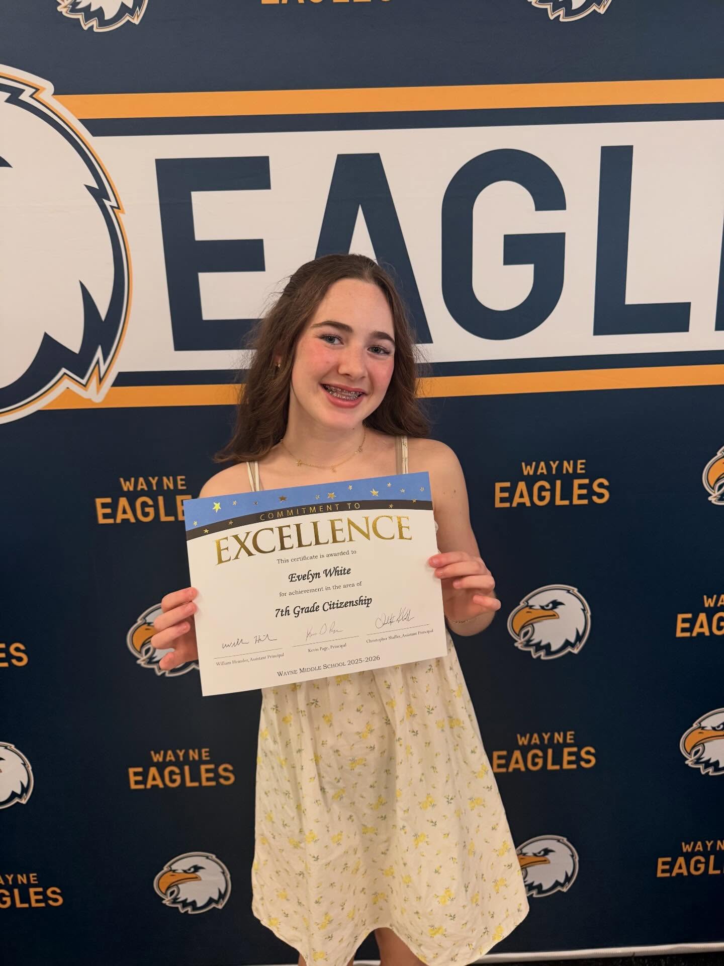 Last night Evelyn was award the Citizenship Award! 

We’re proud of the light she keeps on shining! 💛✨💙