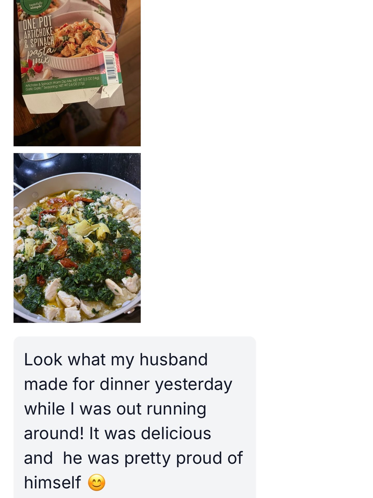 Saving the World, One dinner table at a time! 

Love getting these texts!! 👩‍🍳🍴

@tastefullysimpleinc 

#dinner #dinnerisdecided #savingtheworld #onedinnertableatatime #mysuperpower