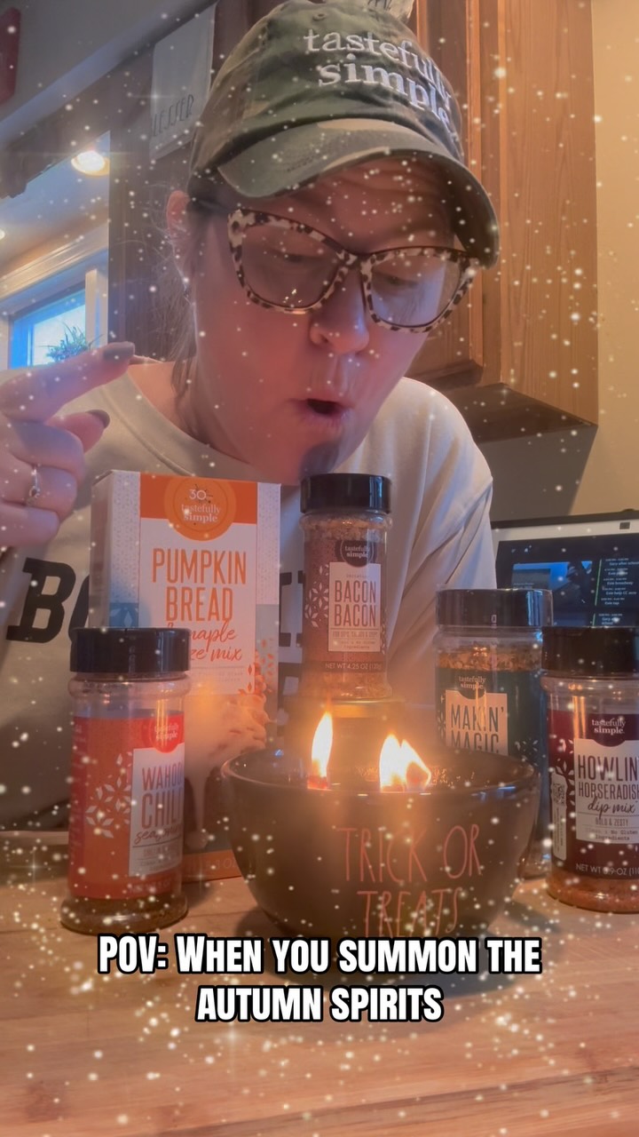 Anyhoo…Trick or treat! 🎃 Friends and family get $10 or $20 off Tastefully Simple October 23-30, and my comment & text list gets the codes first! Comment TRICK below and I’ll send you the details plus a friendly reminder before it ends. 🧙🎃👻💀